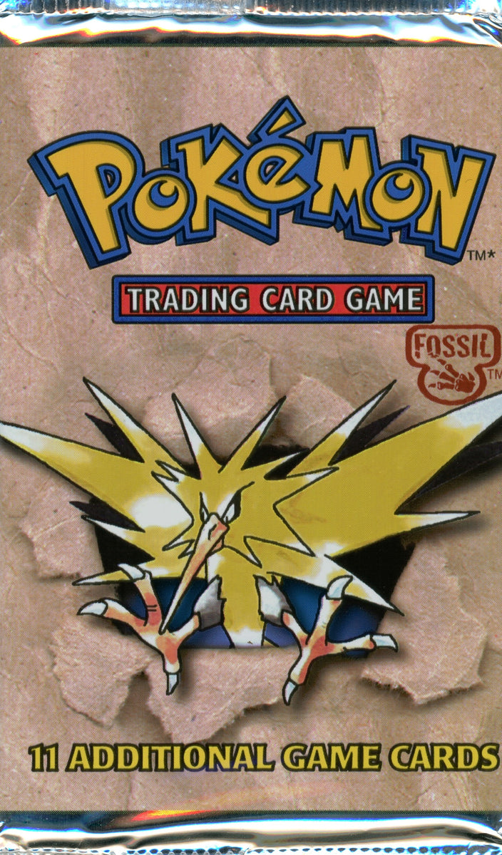 pokemon fossil unlimited booster pack Pokemon Fossil 1st Edition Booster Box WOTC - Vintage Retail Sticker on Shrink